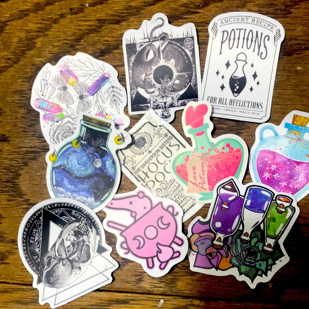 🔮 10 WITCHY/GOTHIC STICKERS ⚰️